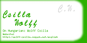 csilla wolff business card